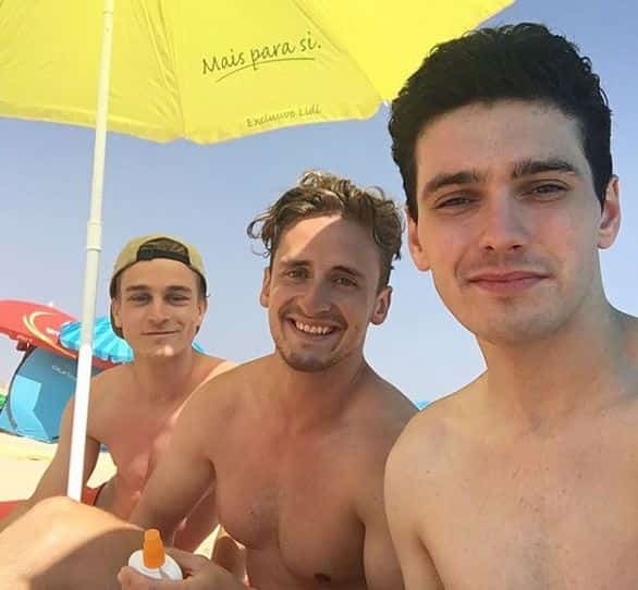 Jack Rowan spending quality time with friends